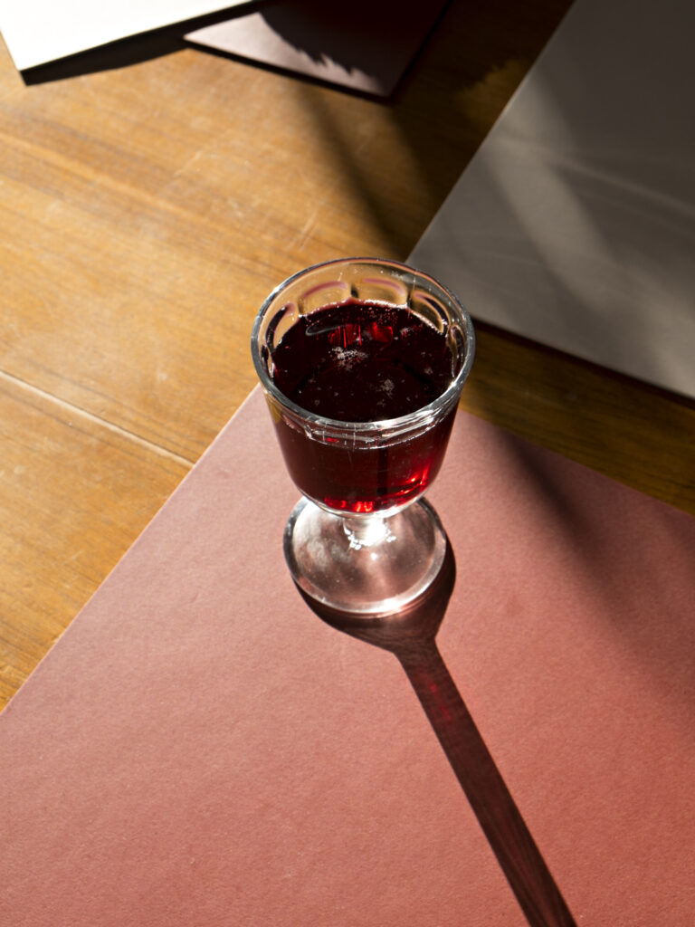 Glas Rotwein
