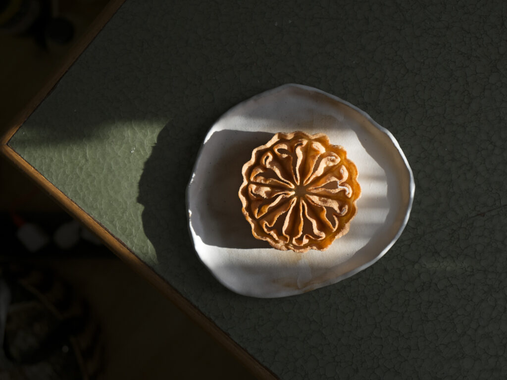Schmalzwaffel in Rosettenform